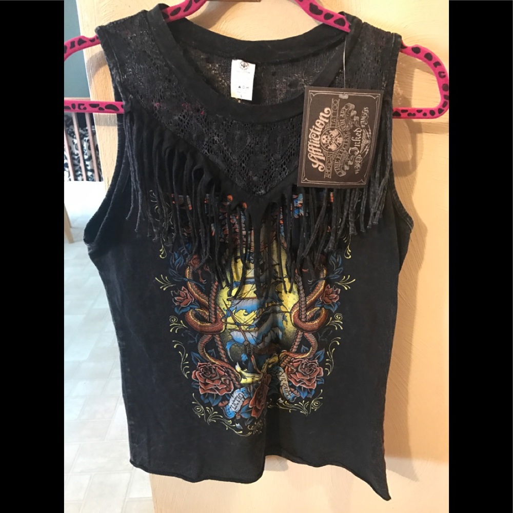 Affliction dead mans chest Sz large inked edition